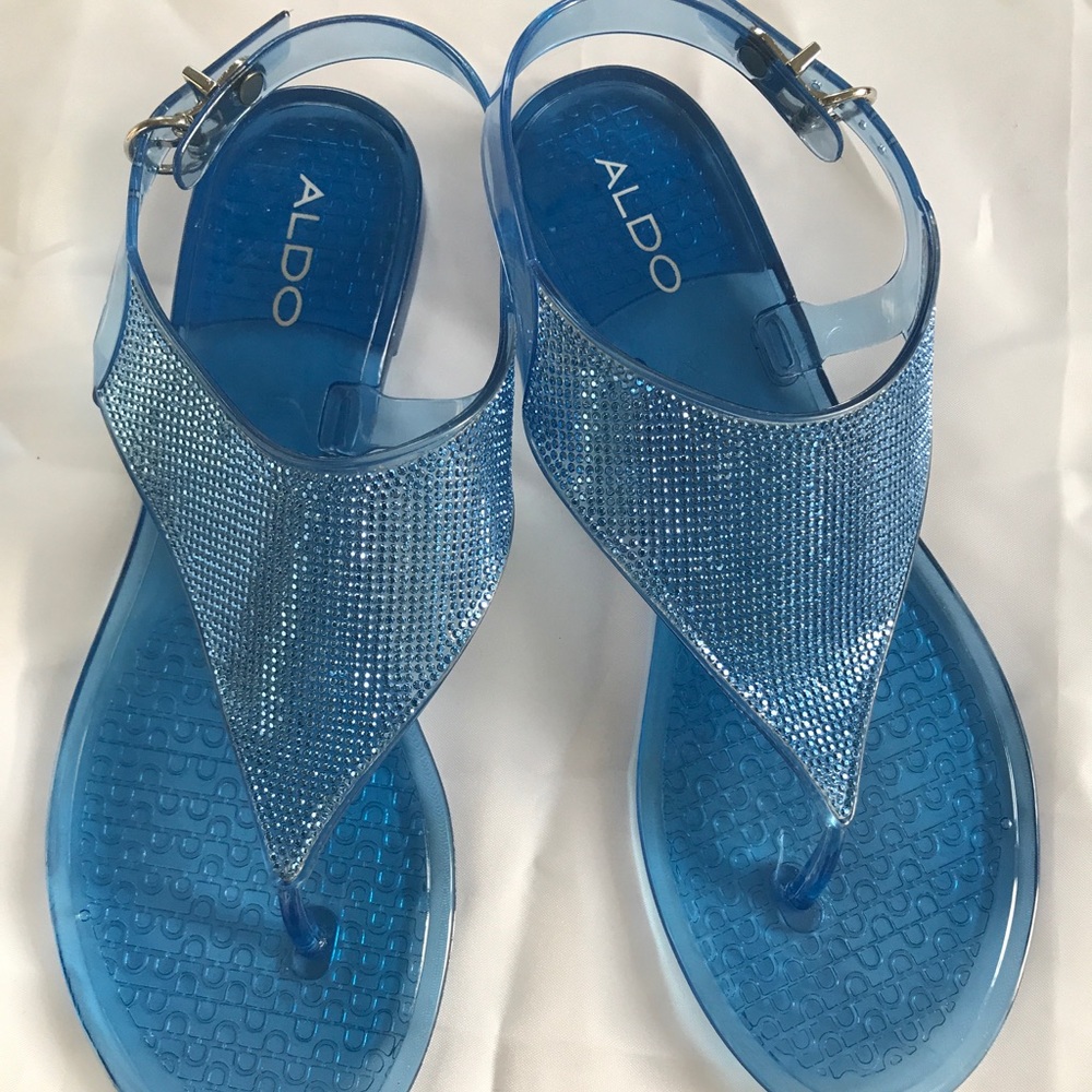 Aldo light blue jelly thing sandals size 9