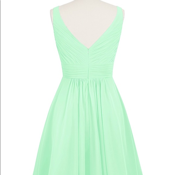 Azazie Grace Bridesmaid Dress size 12 Color Mint - Picture 7 of 7