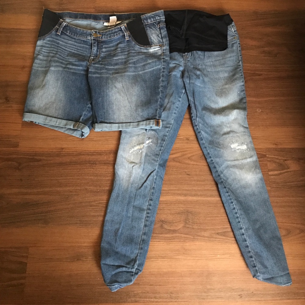 Maternity pants shorts bundle