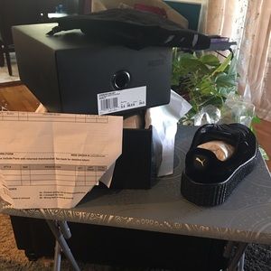 Brand new Puma Rihanna black velvet creeper