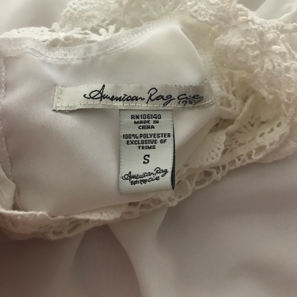 American rag white lace top. Size small. - Picture 2 of 4