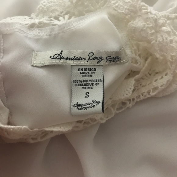 American rag white lace top. Size small. - Picture 2 of 4