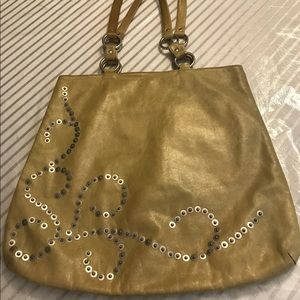 Italian designer leather bag made by Berge