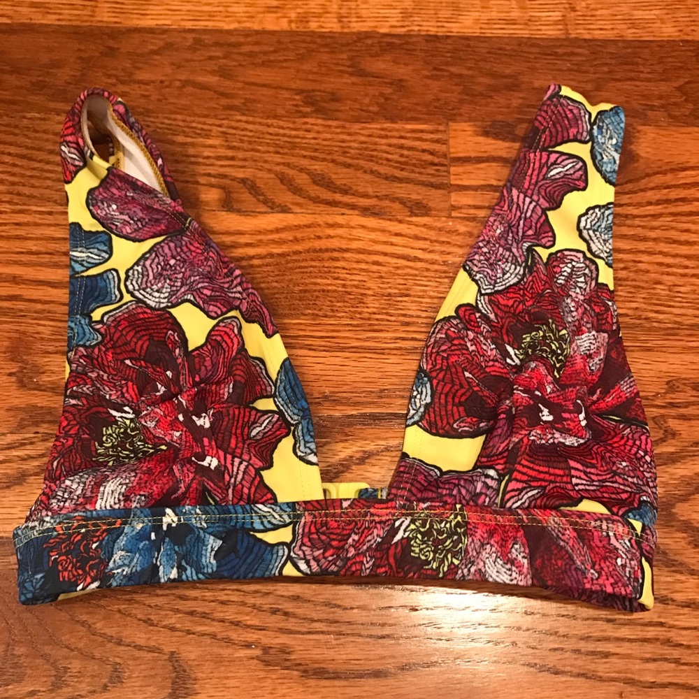 ASOS printed bathing suit bikini top