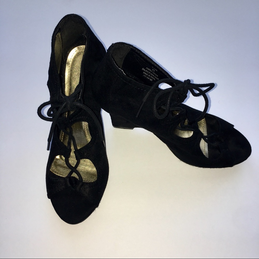 Madden Girl Lace Up Wedges Open Toe