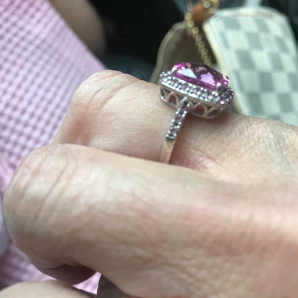 Pink sapphire ring. Real - Picture 2 of 2