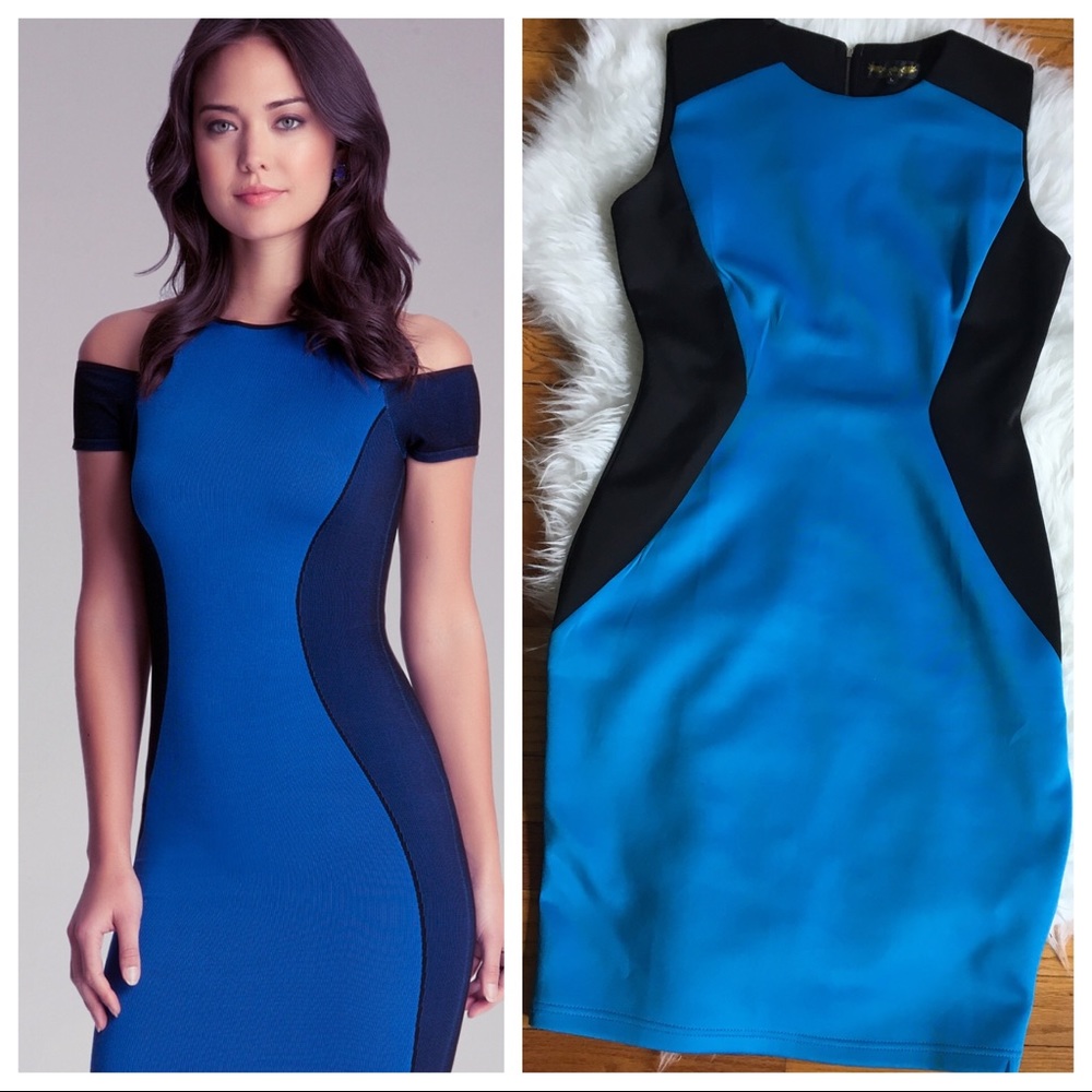 ⬇️ Color-block Body-con Tron Dress