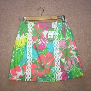 Lilly Pulitzer Big Flirt Skirt in Shorely Blue