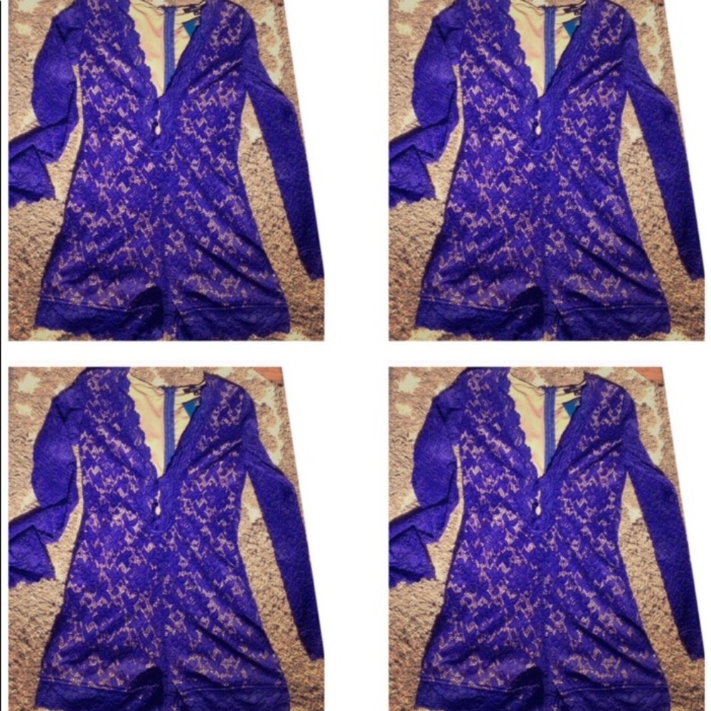 🔥NIGHT MOVES LONG SLEEVE LACE ROMPER🔥NWT🔥