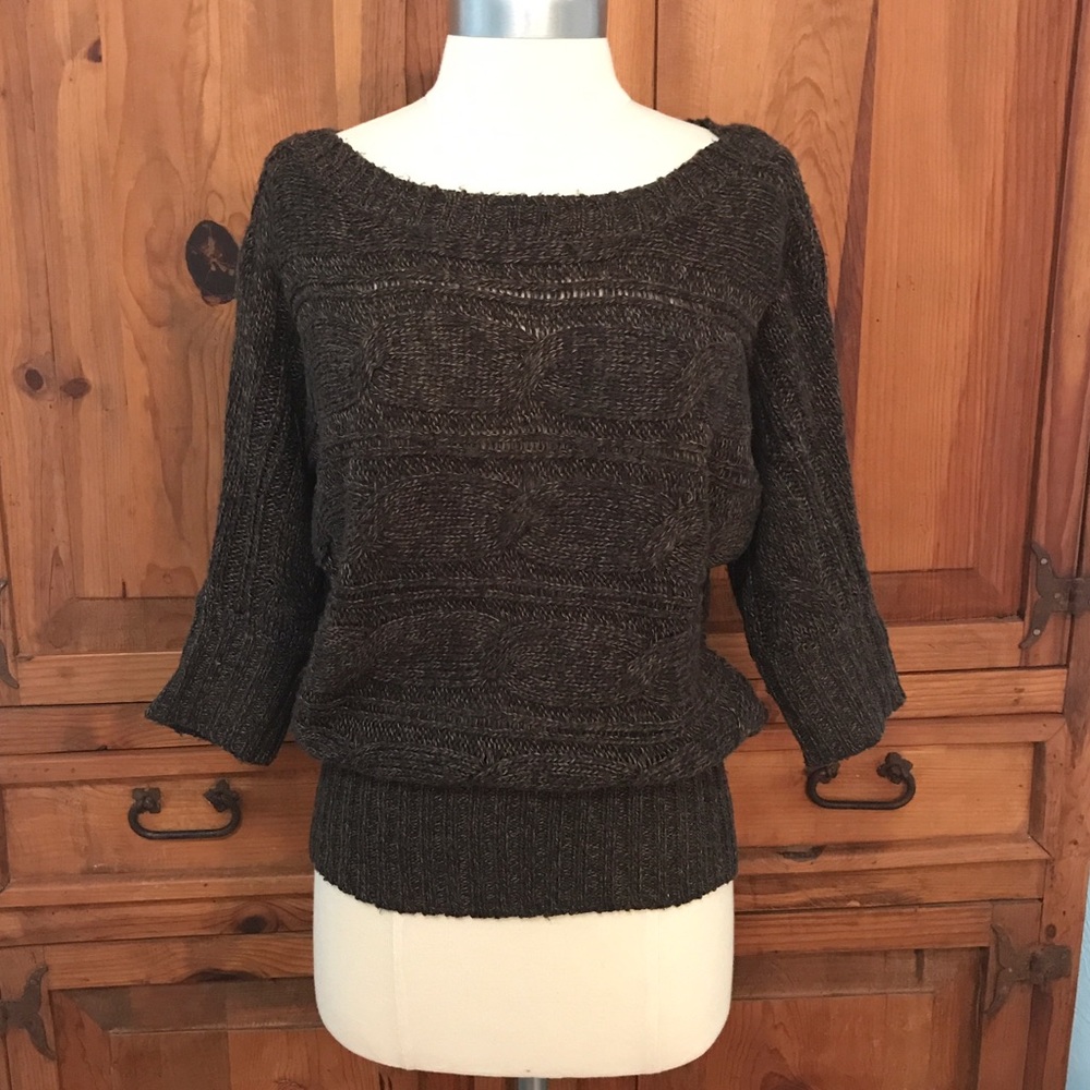 Pink Rose cable knit sweater