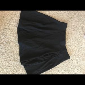 Black high waisted skater skirt
