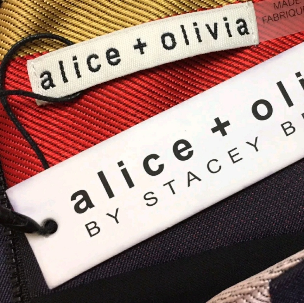 NWT!! Alice + Olivia Painted Grid Dress Size 4 - Picture 6 of 7