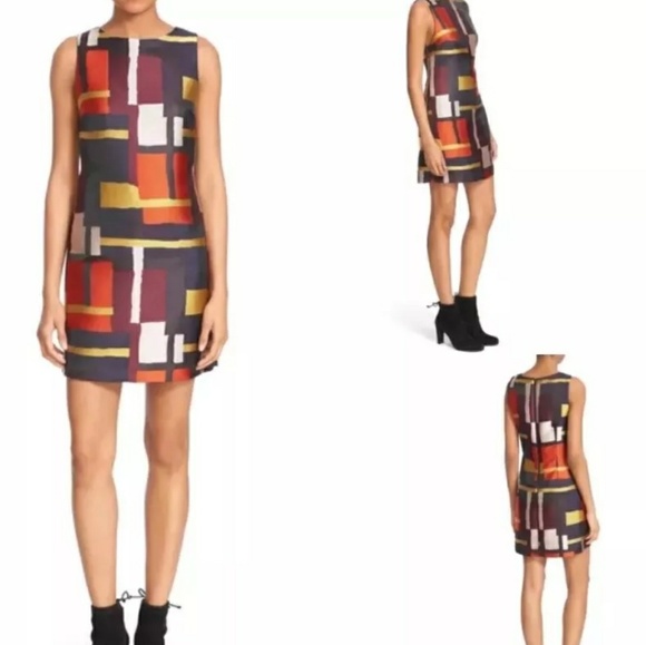 NWT!! Alice + Olivia Painted Grid Dress Size 4 - Picture 7 of 7