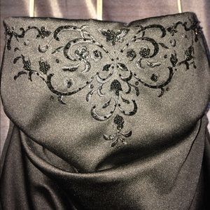 Davids Bridal black beaded gown