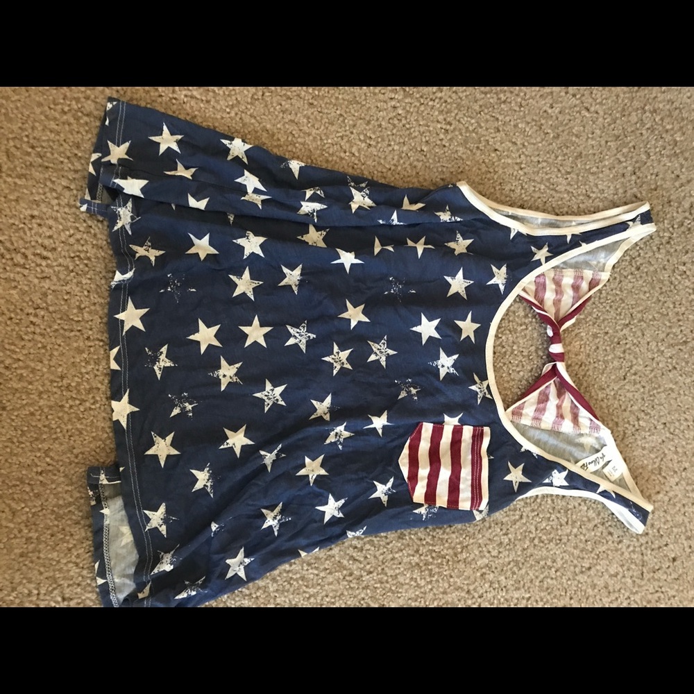 American flag tank top