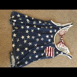 American flag tank top