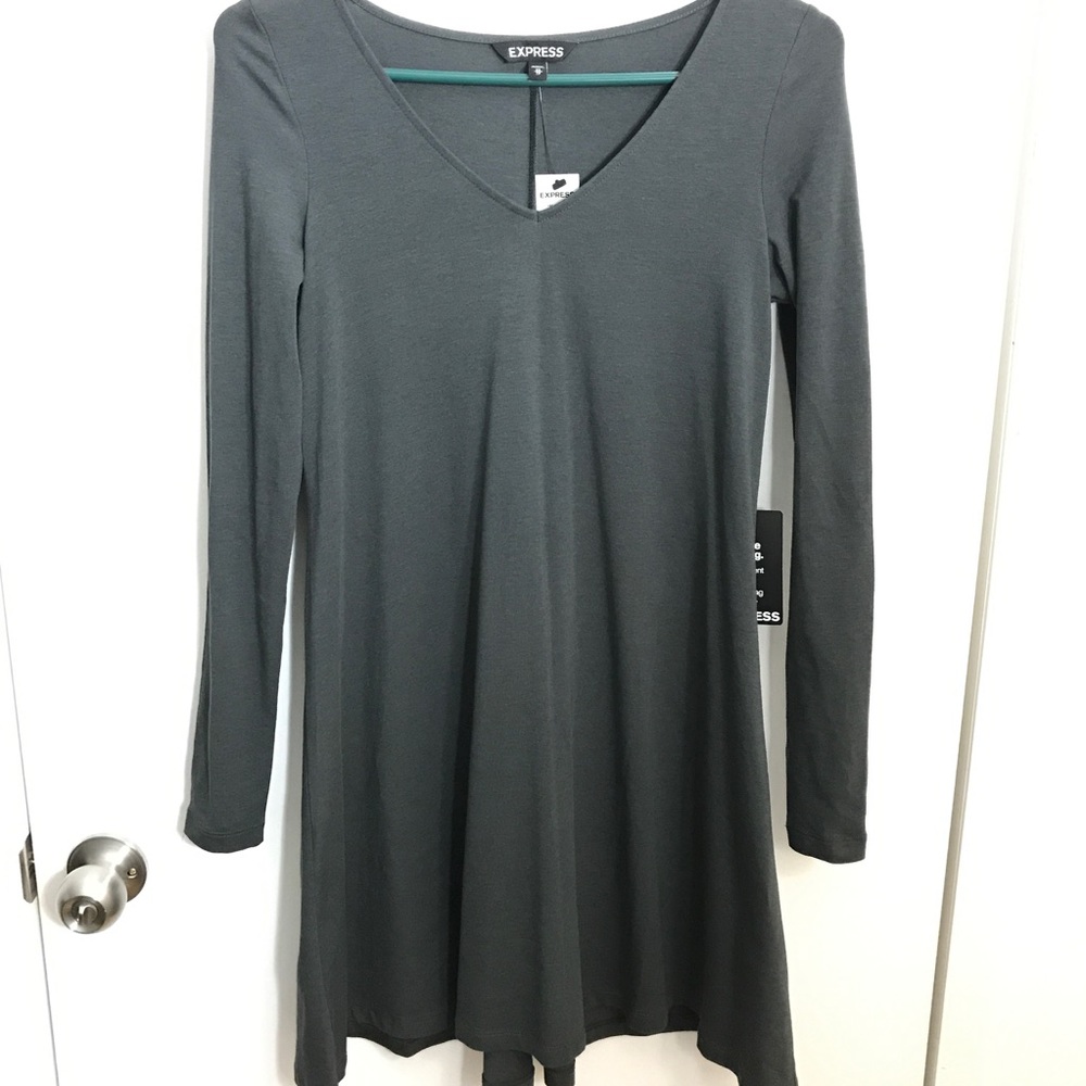 👗 Casual heather gray dress