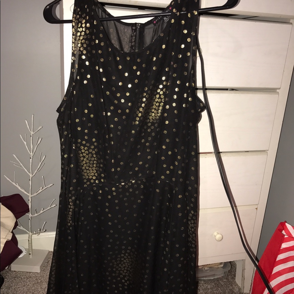 Black and gold dress