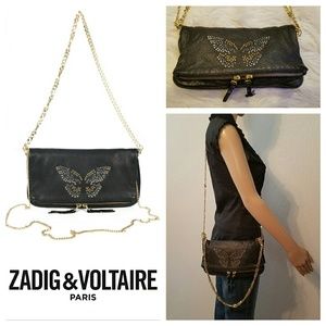 zadig & voltaire rock leather crossbody bag