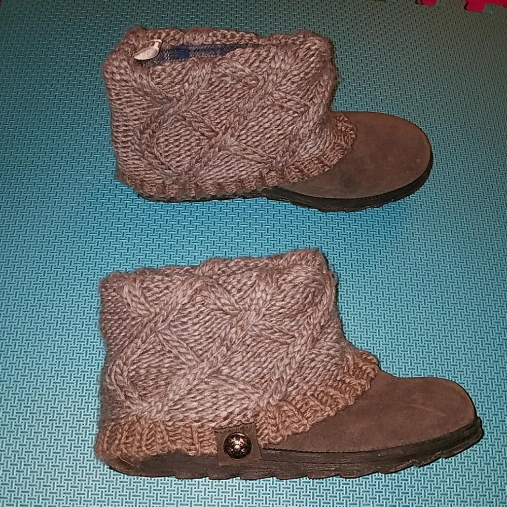 Gray booties