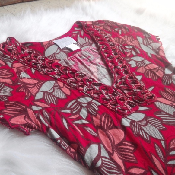 *SOLD* Anthropologie Deletta Knit Peplum Floral - Picture 4 of 6