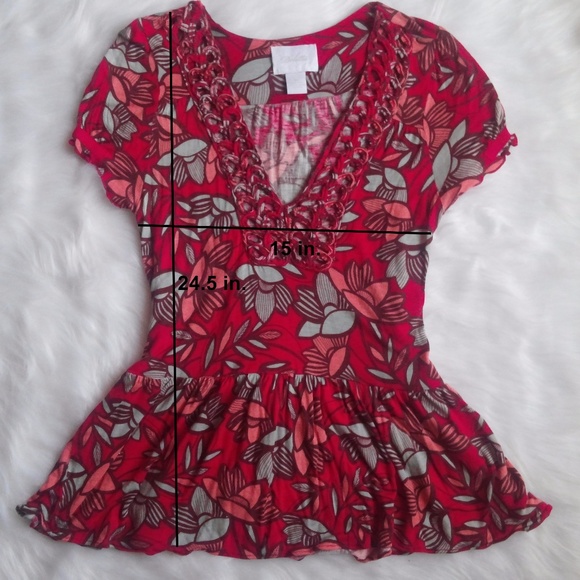 *SOLD* Anthropologie Deletta Knit Peplum Floral - Picture 6 of 6