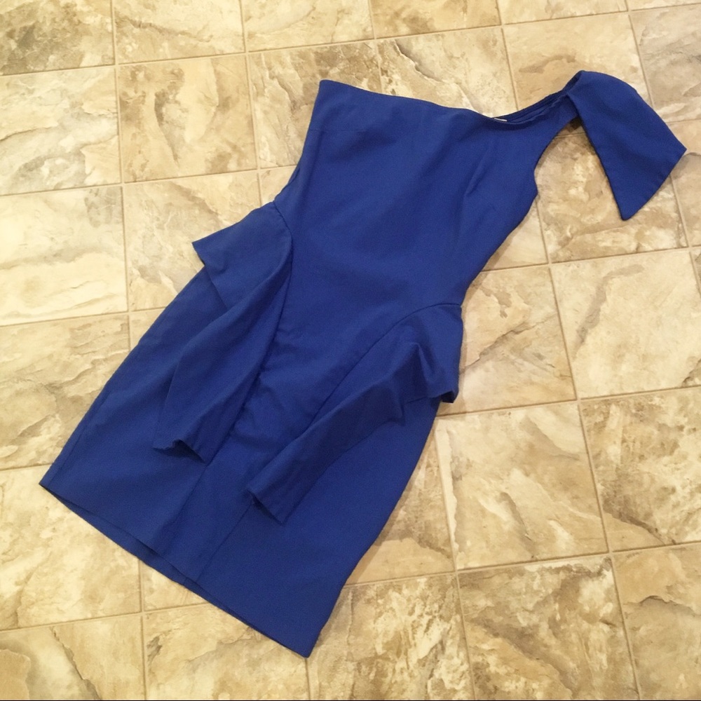 MONACO one shoulder mini dress