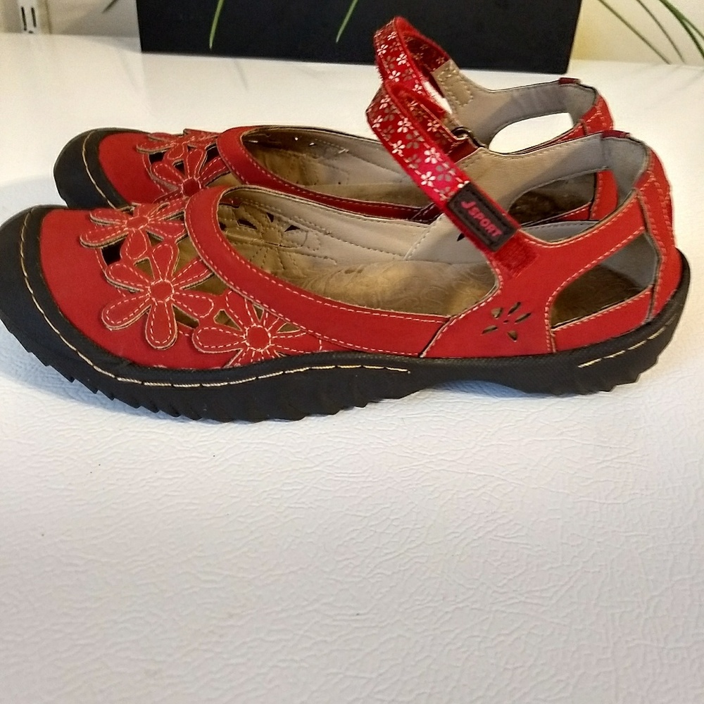 Red comfortable shoes