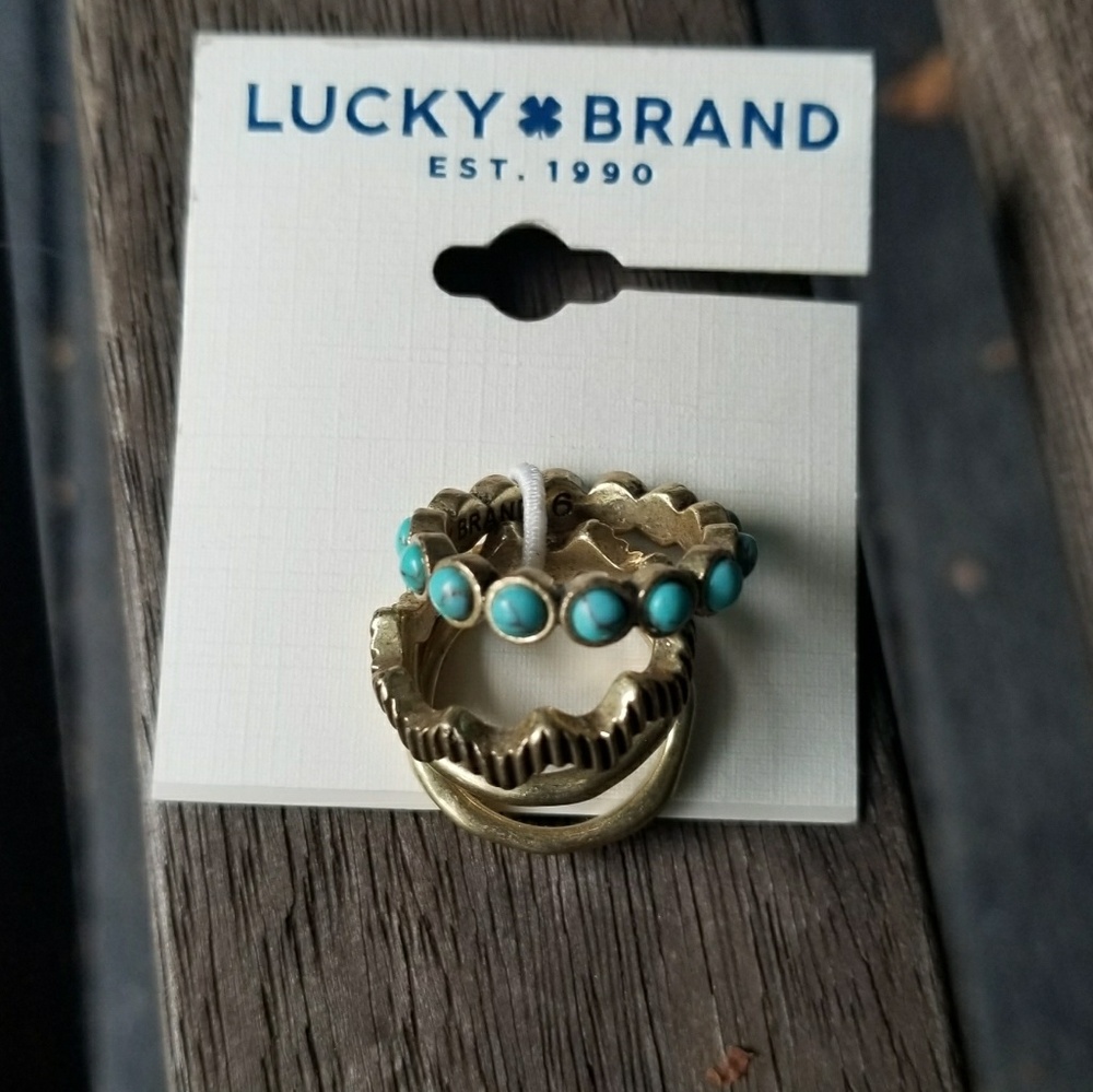 Lucky Brand Set of 4 Rings Size 6 - Picture 3 of 6