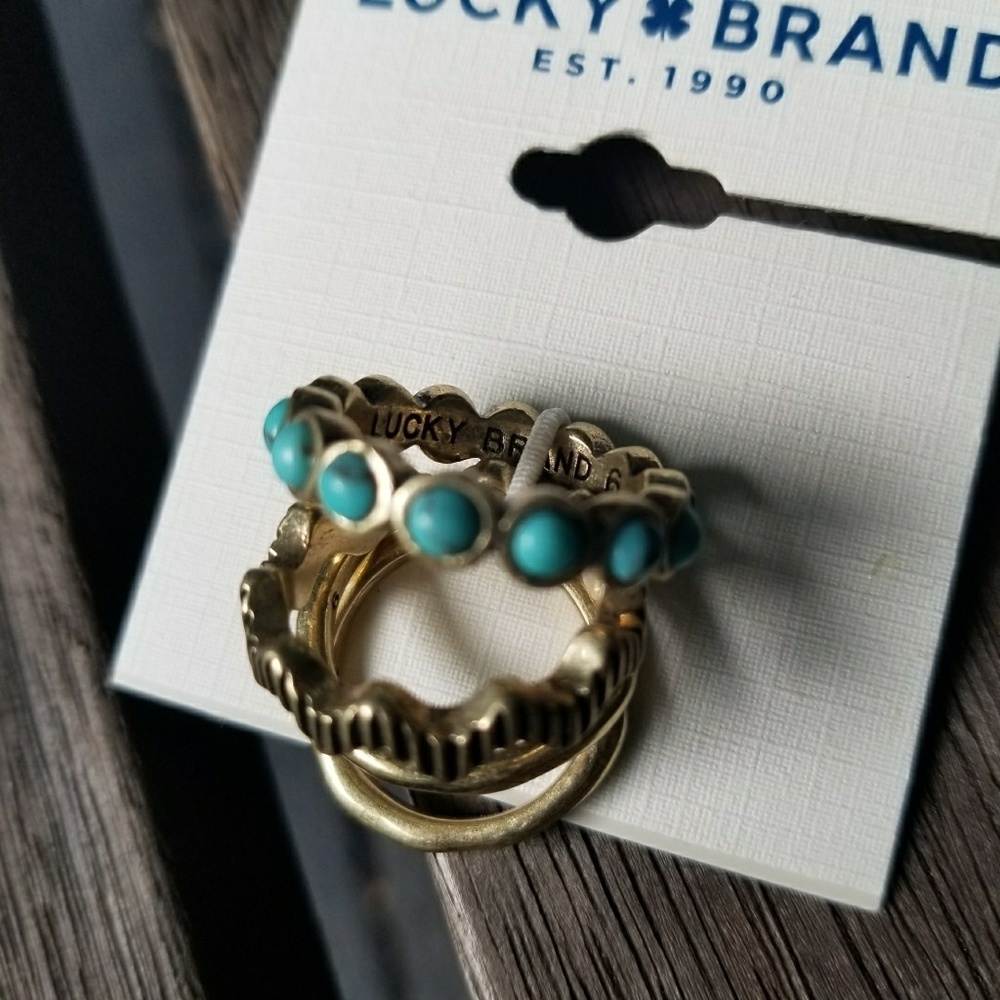 Lucky Brand Set of 4 Rings Size 6 - Picture 2 of 6
