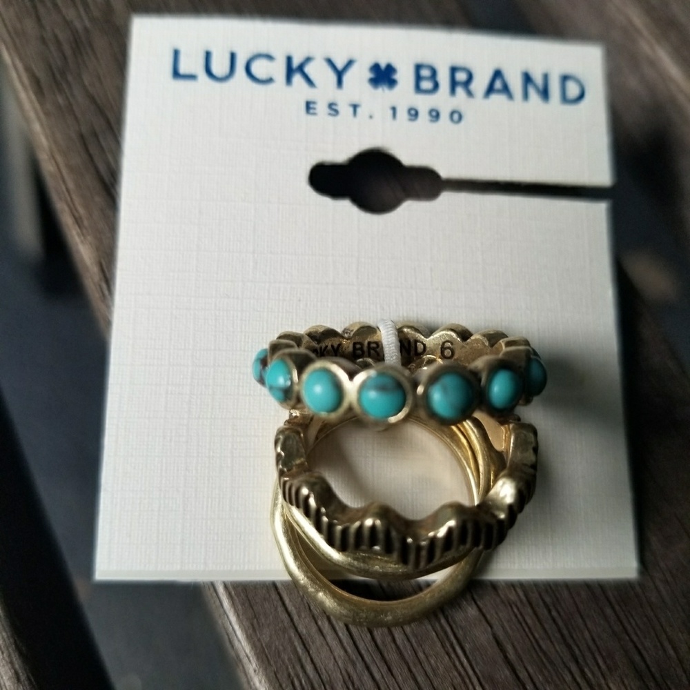 Lucky Brand Set of 4 Rings Size 6 - Picture 5 of 6