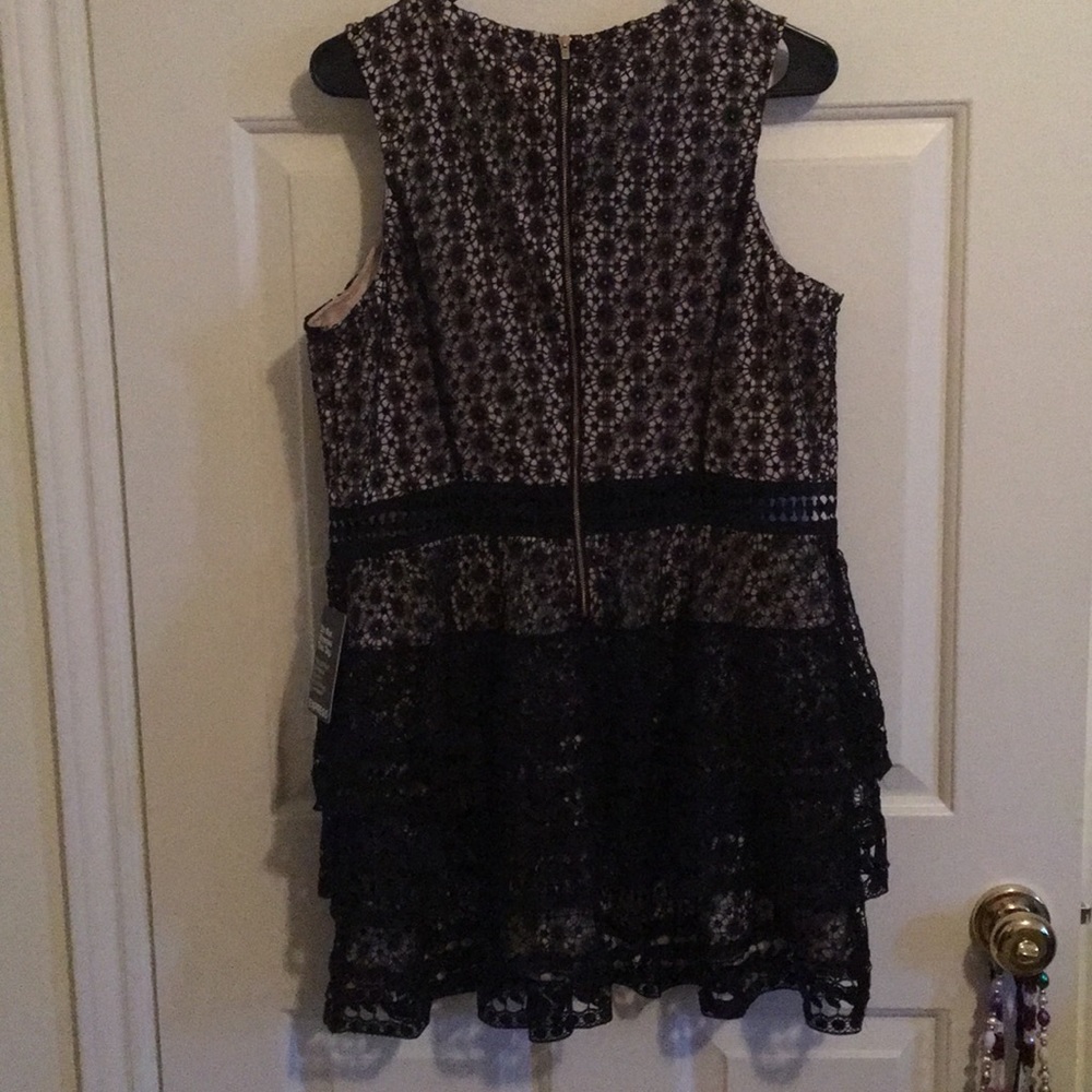 Express teired lace fit n flare dress - Picture 3 of 4