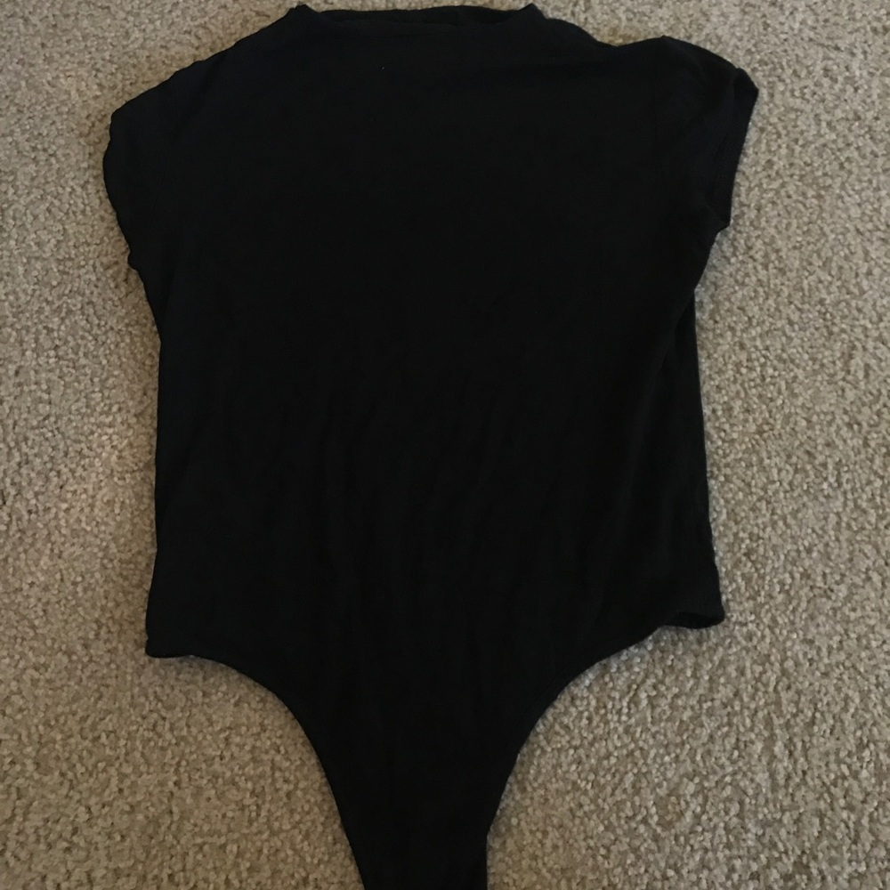 Plain black leotard