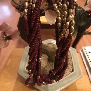 Vintage multi strand  Heishi beads necklace