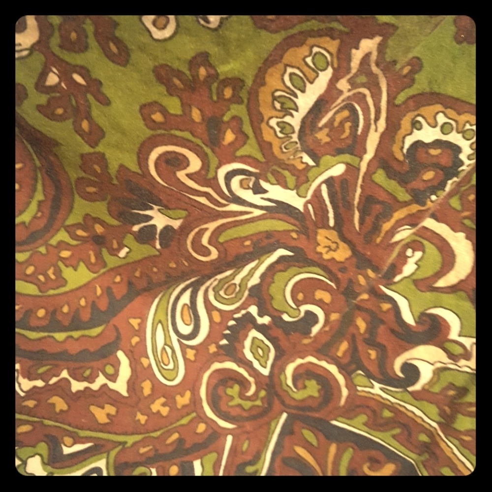 Green and Brown Paisley Sun Dress