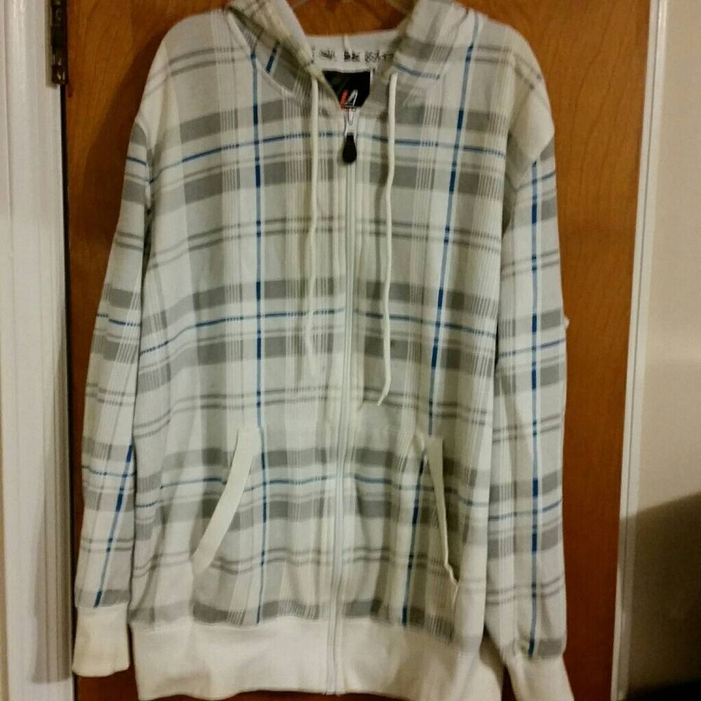 Amplify White Plaid Sweater