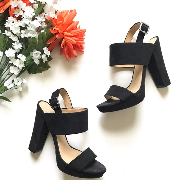Report Shoes - Host Pick! REPORT Black suede sandal suede heels