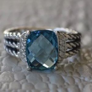 David Yurman Wheaton Hampton Blue Topaz Ring