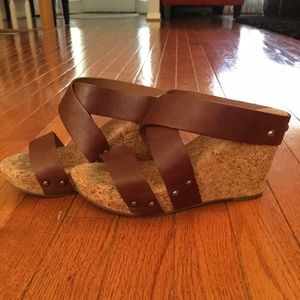Lucky Brand Leather Wedges