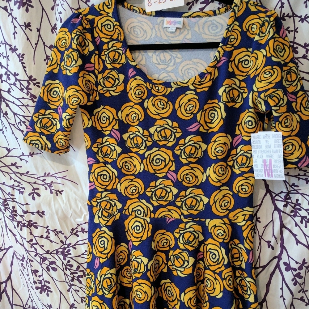 Yellow rose nicole medium lularoe