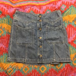 Free People Jean Skirt