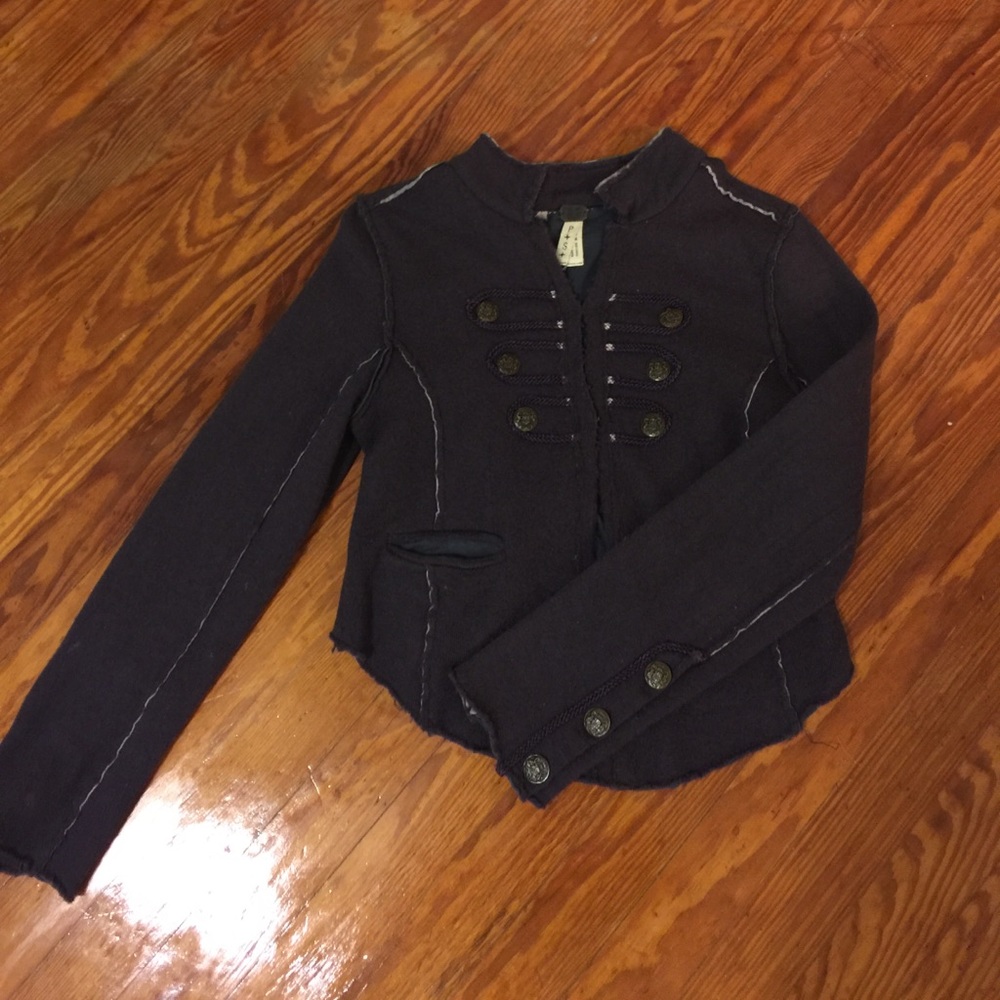Free People Military style Sweater Jacket