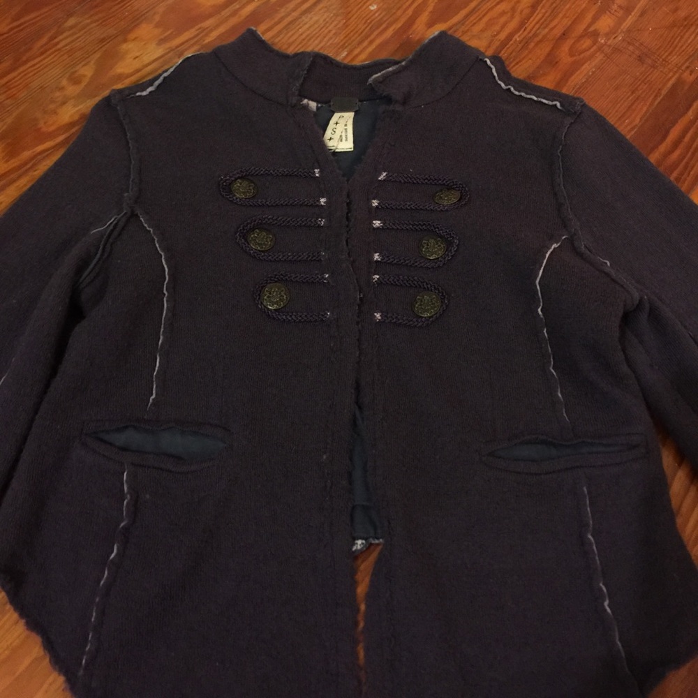 Free People Military style Sweater Jacket - Picture 3 of 6