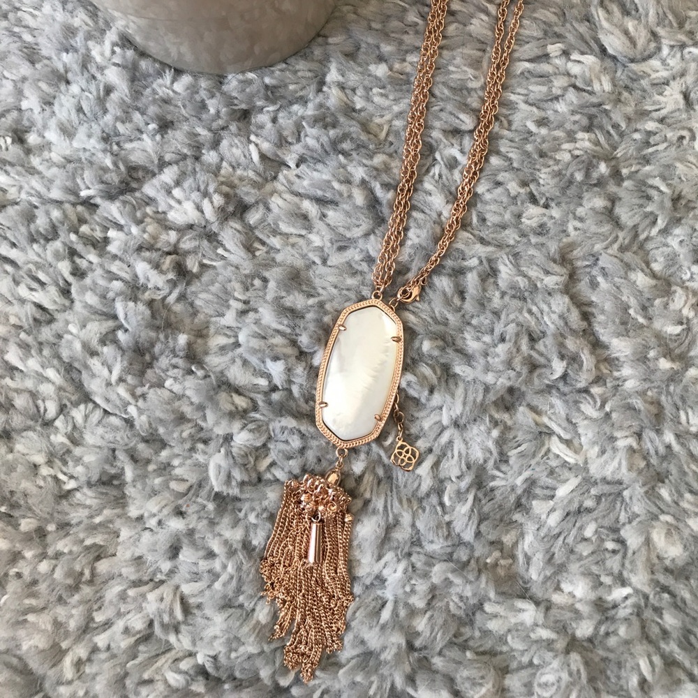 Kendra Scott Rayne Necklace rose gold/pearl