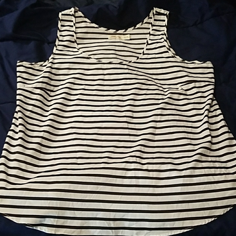 Black and white blouse