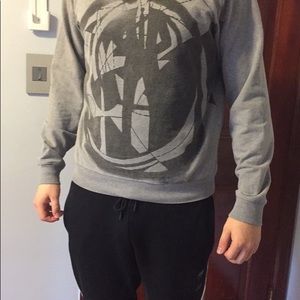 Men's Lagerfeld grey graphic print sweater