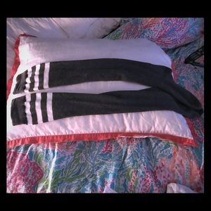 Thigh high school girl socks grey/white