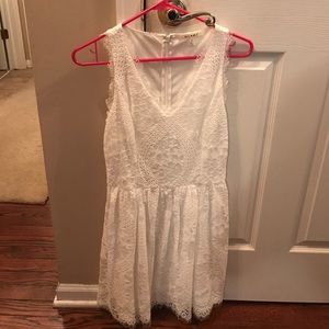White lace dress from Francesca's Collections