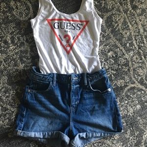 GUESS? Shorts and bodysuit