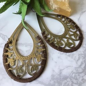 Ornate Brass Earrings